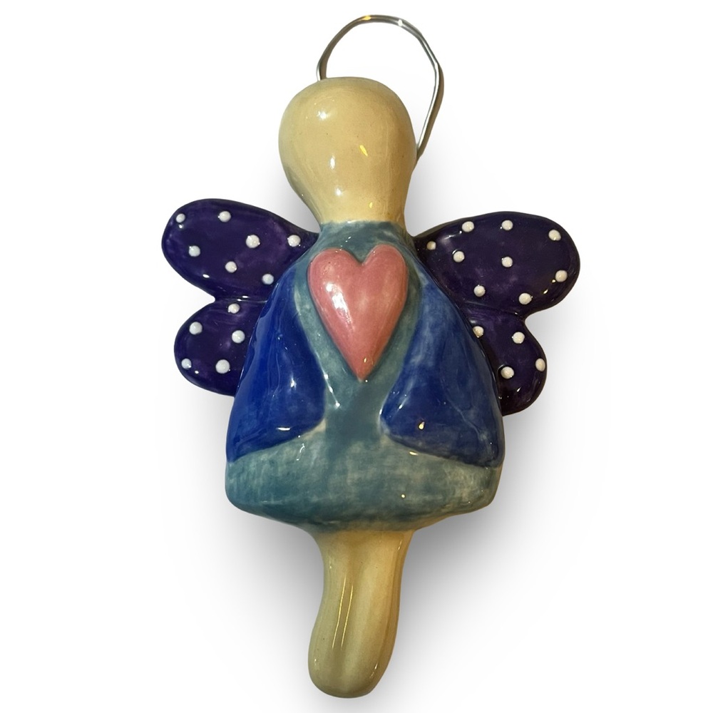 Angel with Heart Series Ceramic Angel Wall Hanging